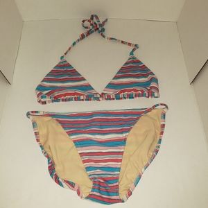 Old Navy Bikini Set Pink and Blue Size Medium